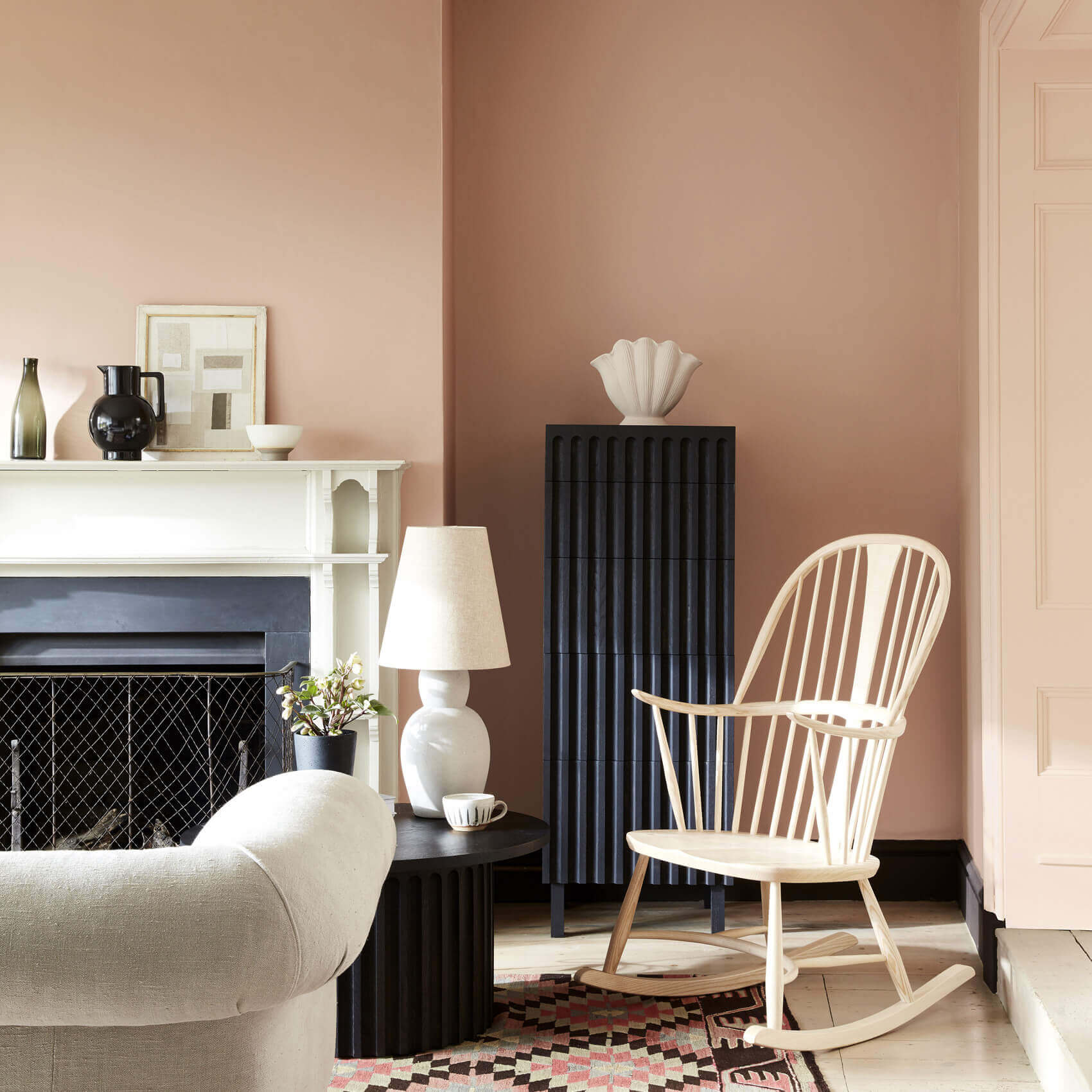 Interior paint Little Greene color red & pink Masquerade (334).