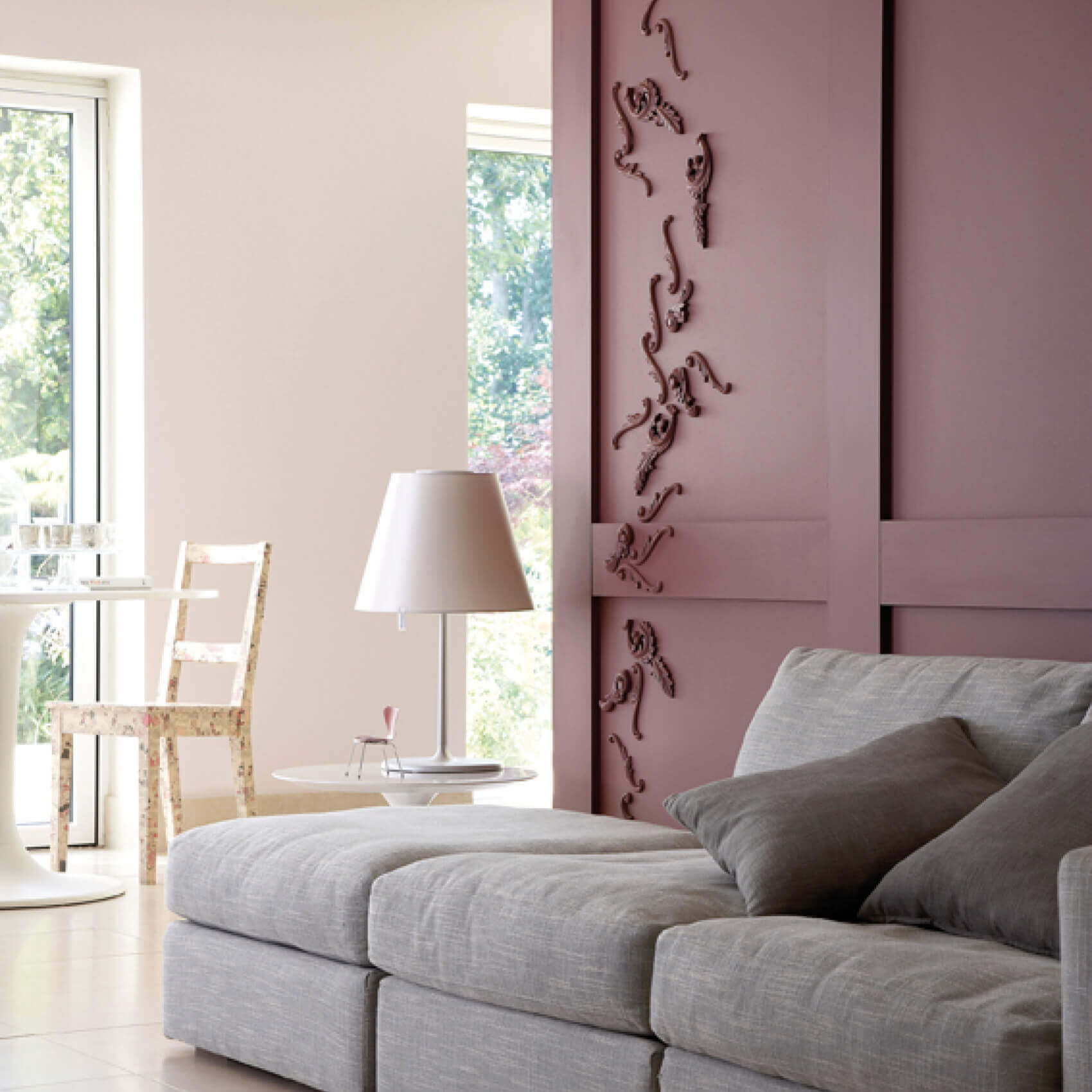 Interior paint Little Greene color red & pink Chemise (139).