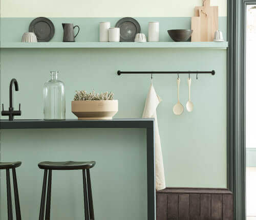 Interior paint Little Greene color green Aquamarine Mid (284).