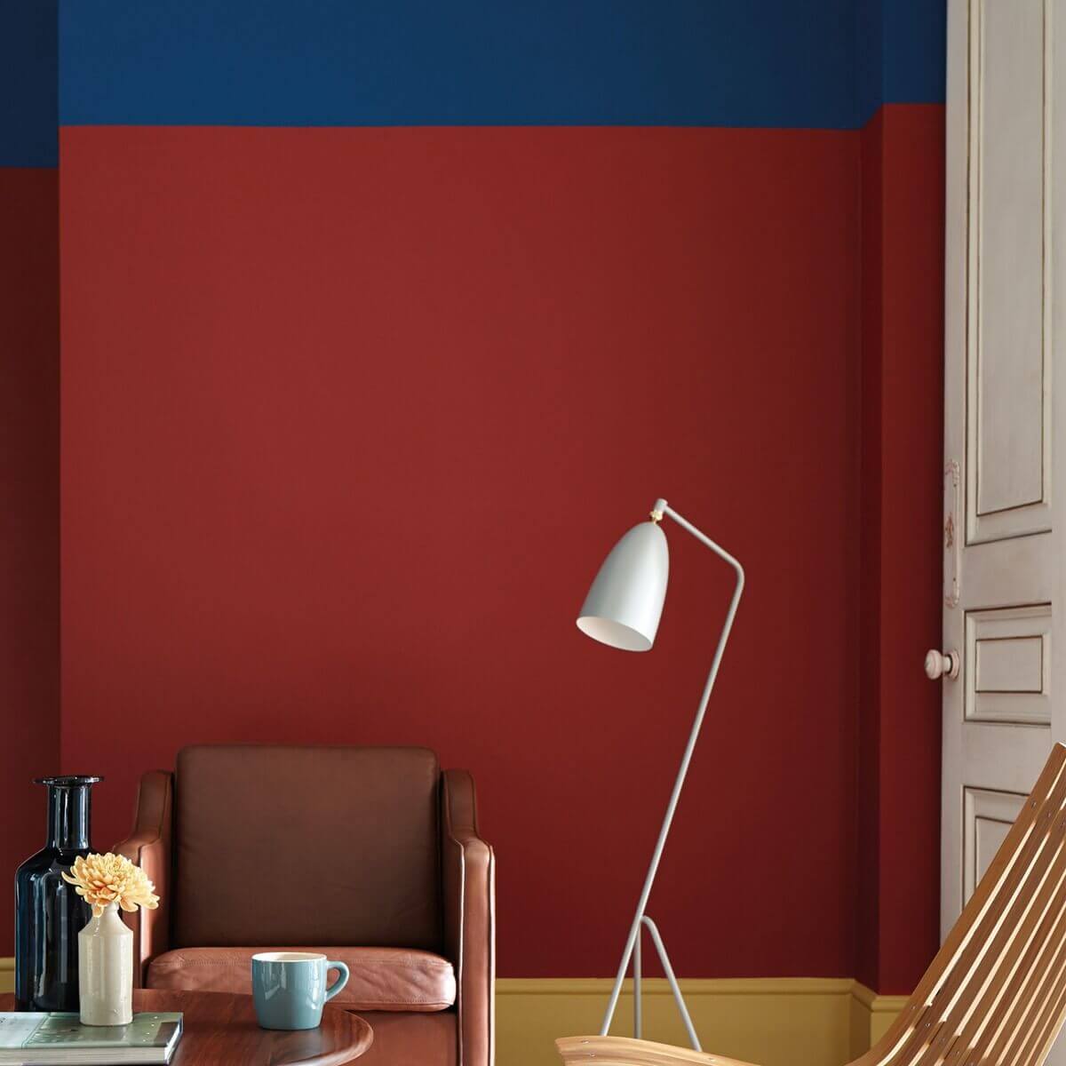 Interior paint Little Greene color red & pink Bronze Red (15).