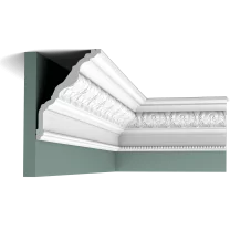 c219 cornice moulding update 2271 This high cornice moulding is embellished with finely detailed acanthus leaves for a sumptuous and distinctive finishing touch.