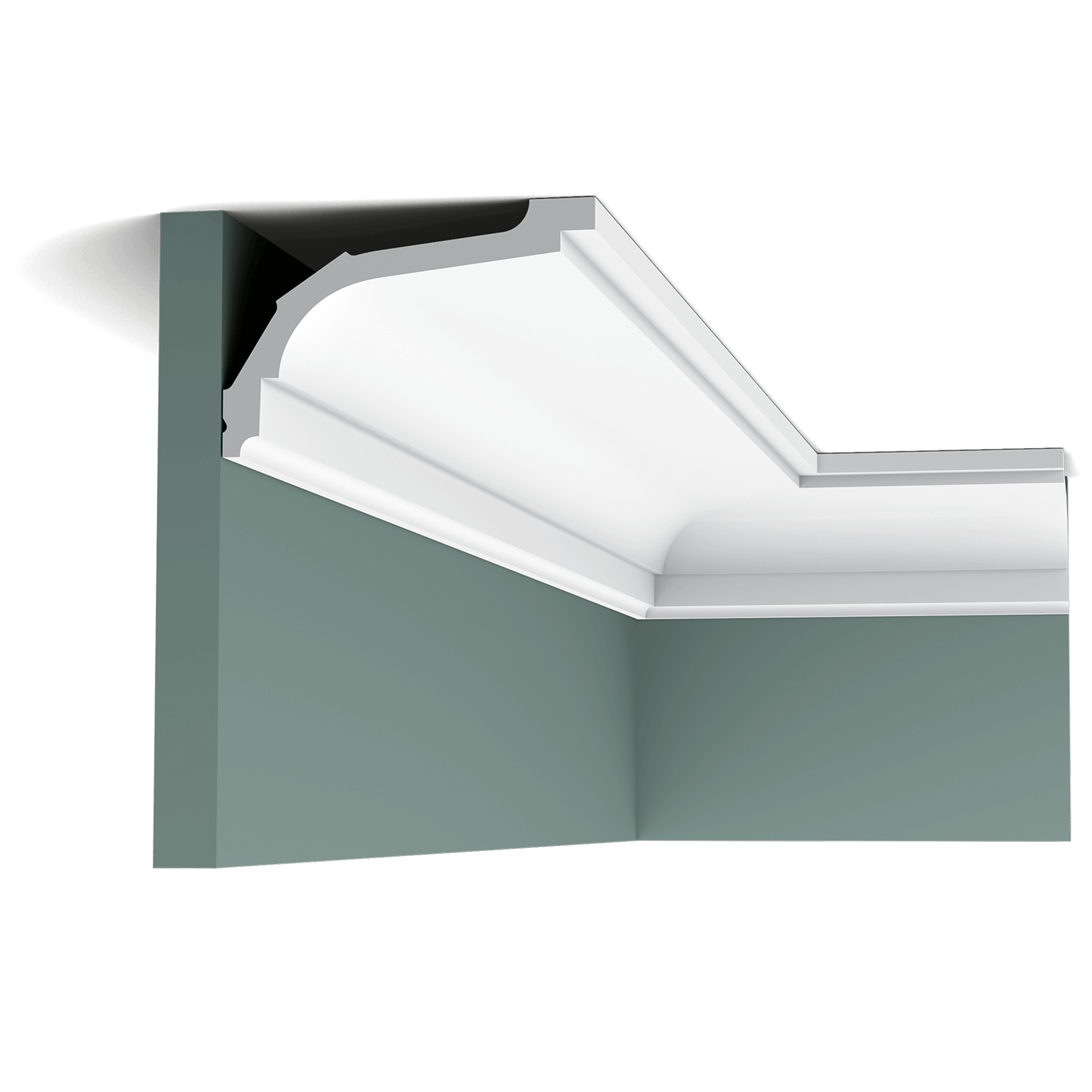 c220 cornice moulding 4e84 A classic straight cornice moulding that extends along the ceiling. A bestseller for many years with a gorgeous effect.