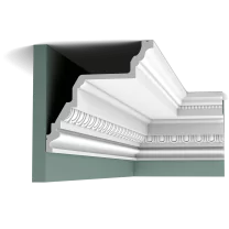 c307 cornice moulding dc47 One of our largest and most classic cornice mouldings. Combine this profile and the accompanying decorative element (C307A) for a sophisticated, regal effect. Installation remark: It is necessary to screw this profile on the wall.