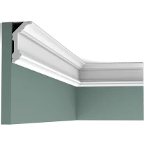 c321 cornice moulding 1731 Classic Cotswold model with linear design. This bestseller can be mounted in two ways, fixing the flat section to either the wall or the ceiling.