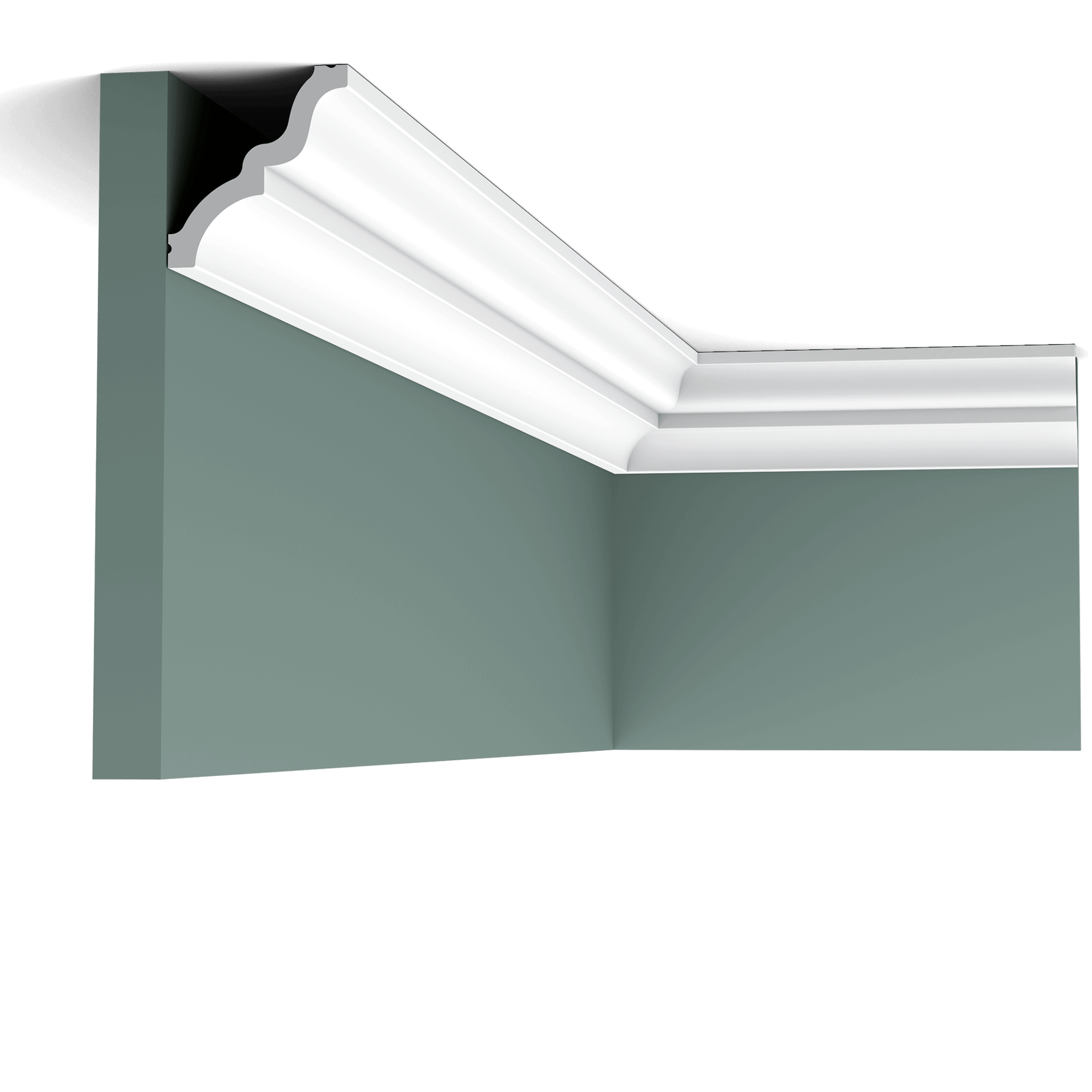 This cornice is part of our fragmented cornice family and creates a beautiful play of light and shadow. Two bigger cornices in the same family are C326(F) and C327.