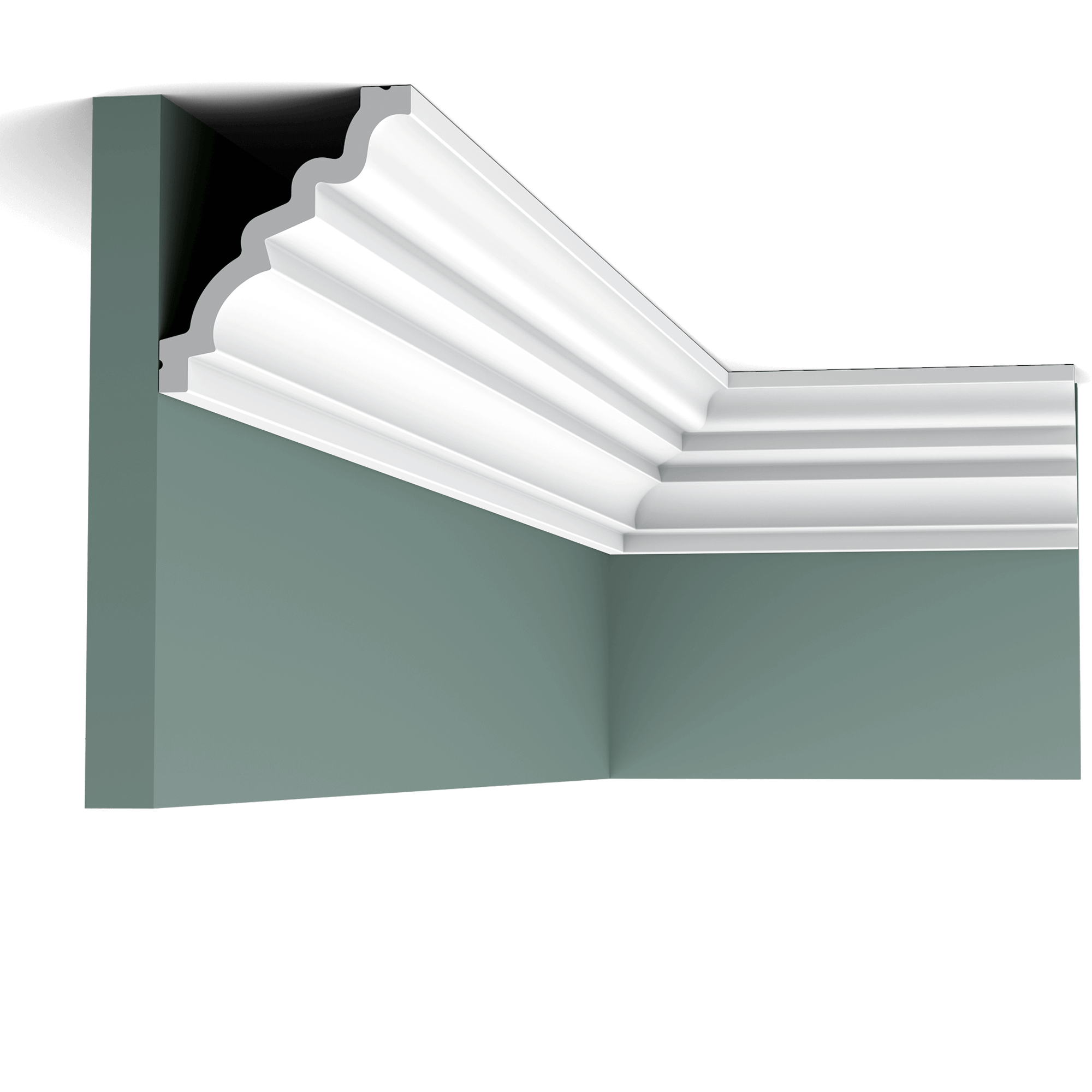 The cornice C326 is part of our fragmented cornice family and creates a beautiful play of light and shadow. A smaller and bigger cornice in the same family are C325(F) and C327.