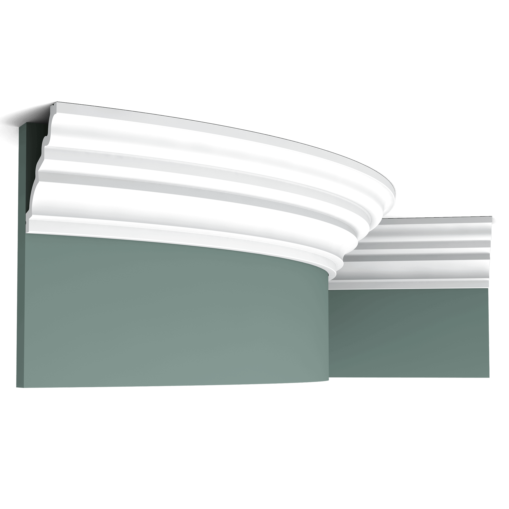 c326f border ae0c Flexible version of the C326. It is part of our fragmented cornice family and creates a beautiful play of light and shadow. A smaller and bigger cornice in the same family are C325(F) and C327. Flex Radius: R min = 500 cm