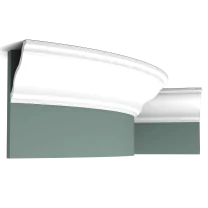 c333f cornice moulding 8fec Flexible version of the C333. Classic, elegant swan-neck cornice moulding. Thanks to its Flex technology, curved walls and surfaces are no problem. Installation remark: It is necessary to screw this profile on the wall. Flex Radius: R min = 300 cm
