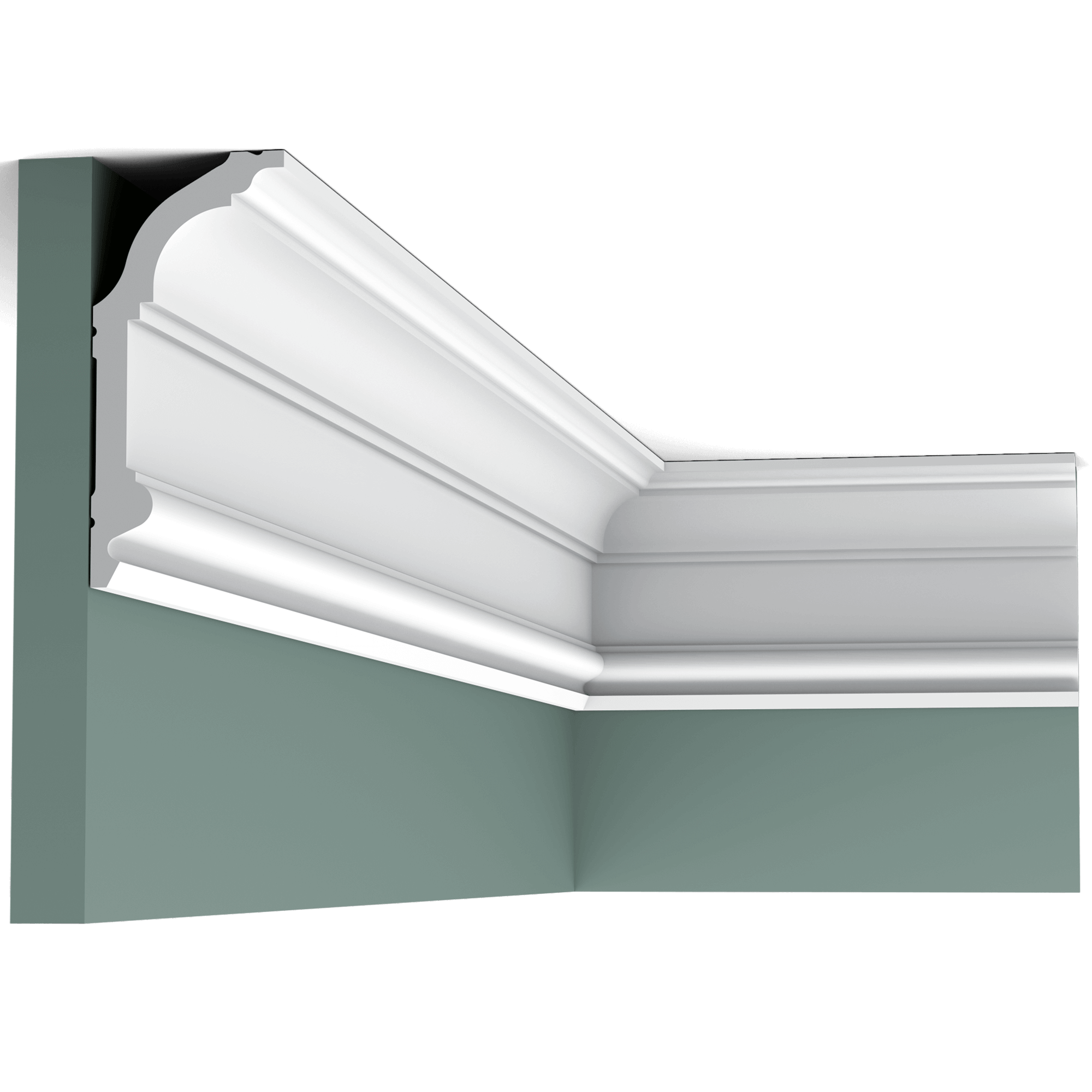c339 cornice moulding 5520 The linear design of this classic Cotswold cornice moulding is at home in almost any interior.