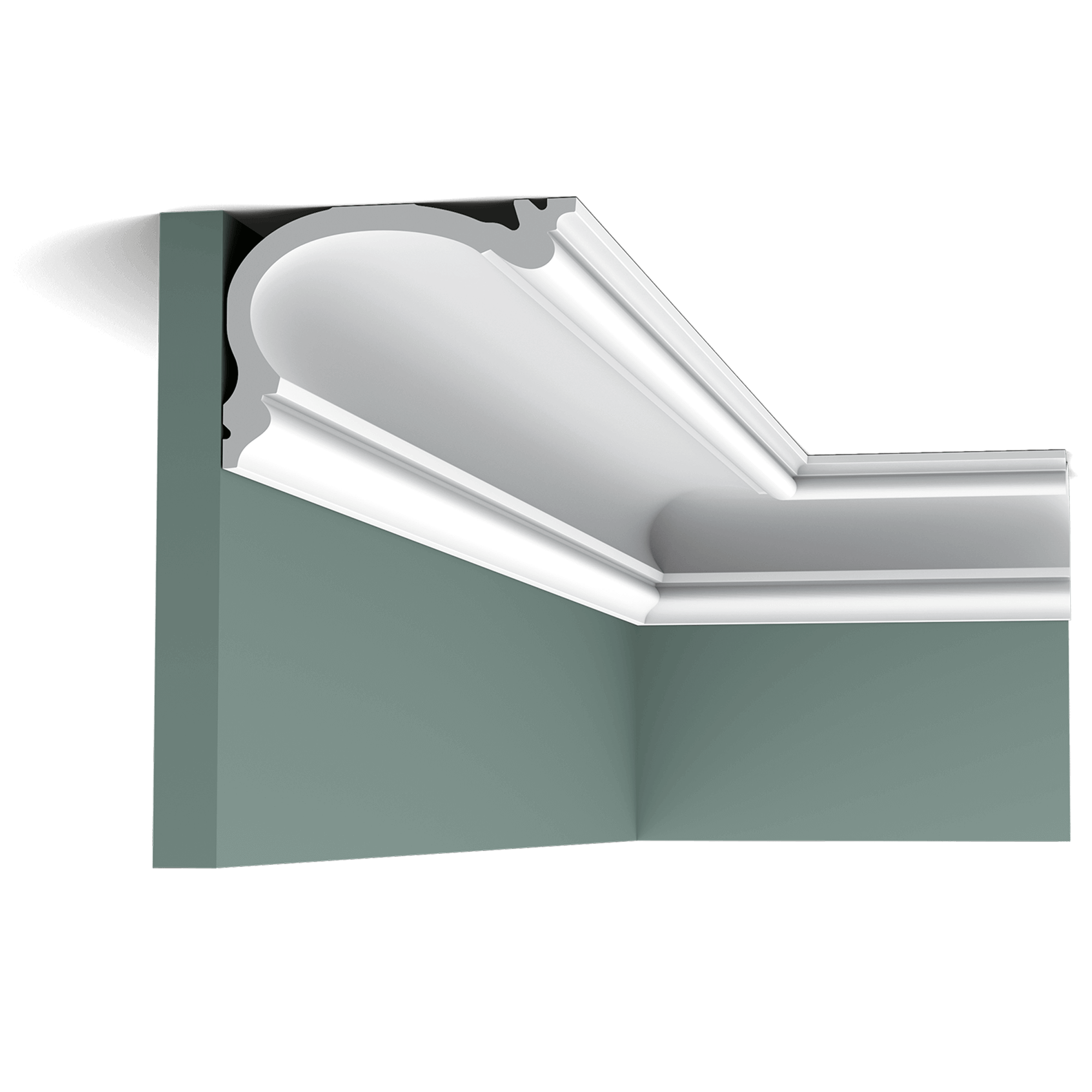 c341 cornice moulding 39c0 The smallest member of the HERITAGE family. A stately classic cornice moulding inspired by the rich heritage of English country homes.