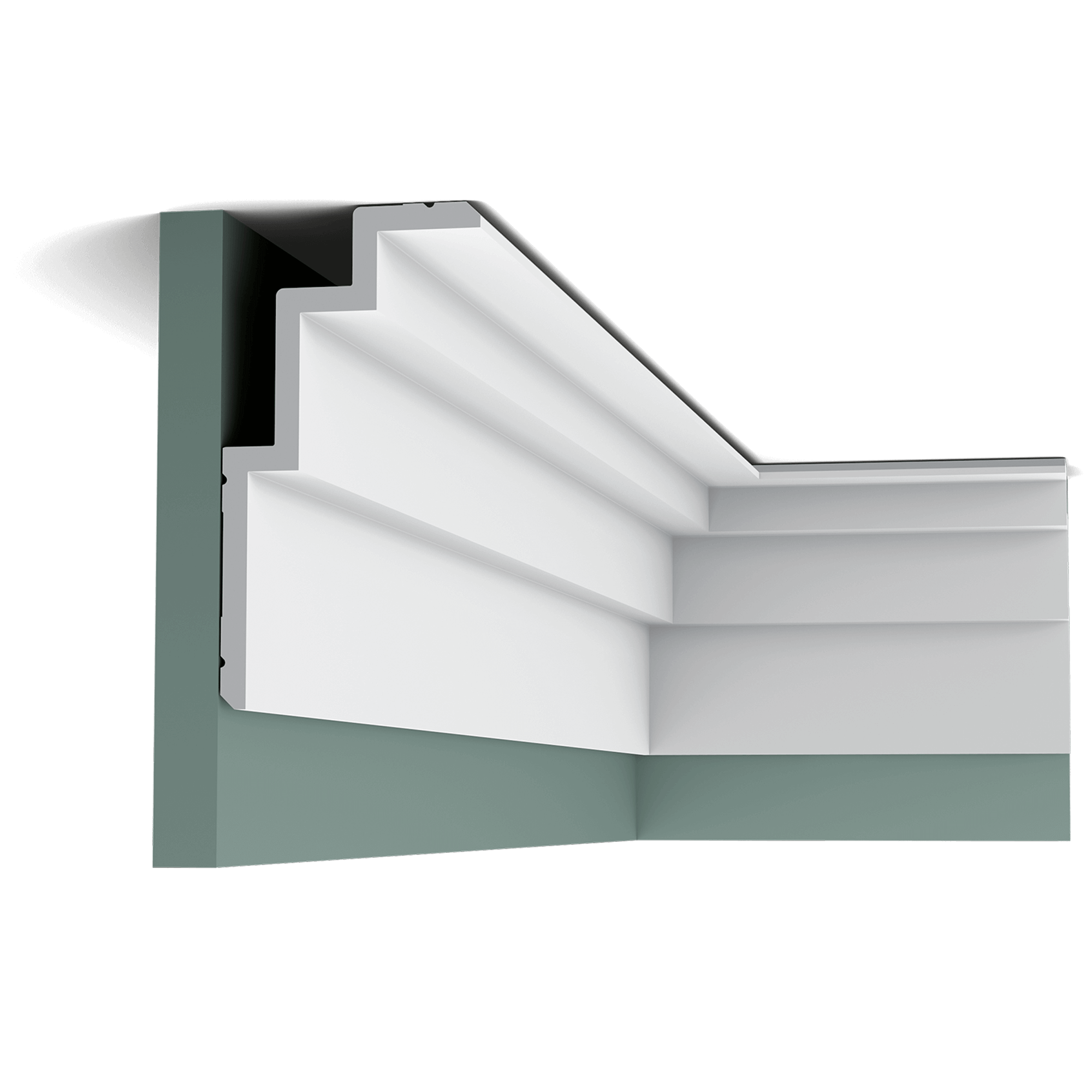 c392 border fde0 A clean, modern profile from the Steps range. The angled corners above and below provide additional subtle shadow lines. Designed by Orio Tonini.