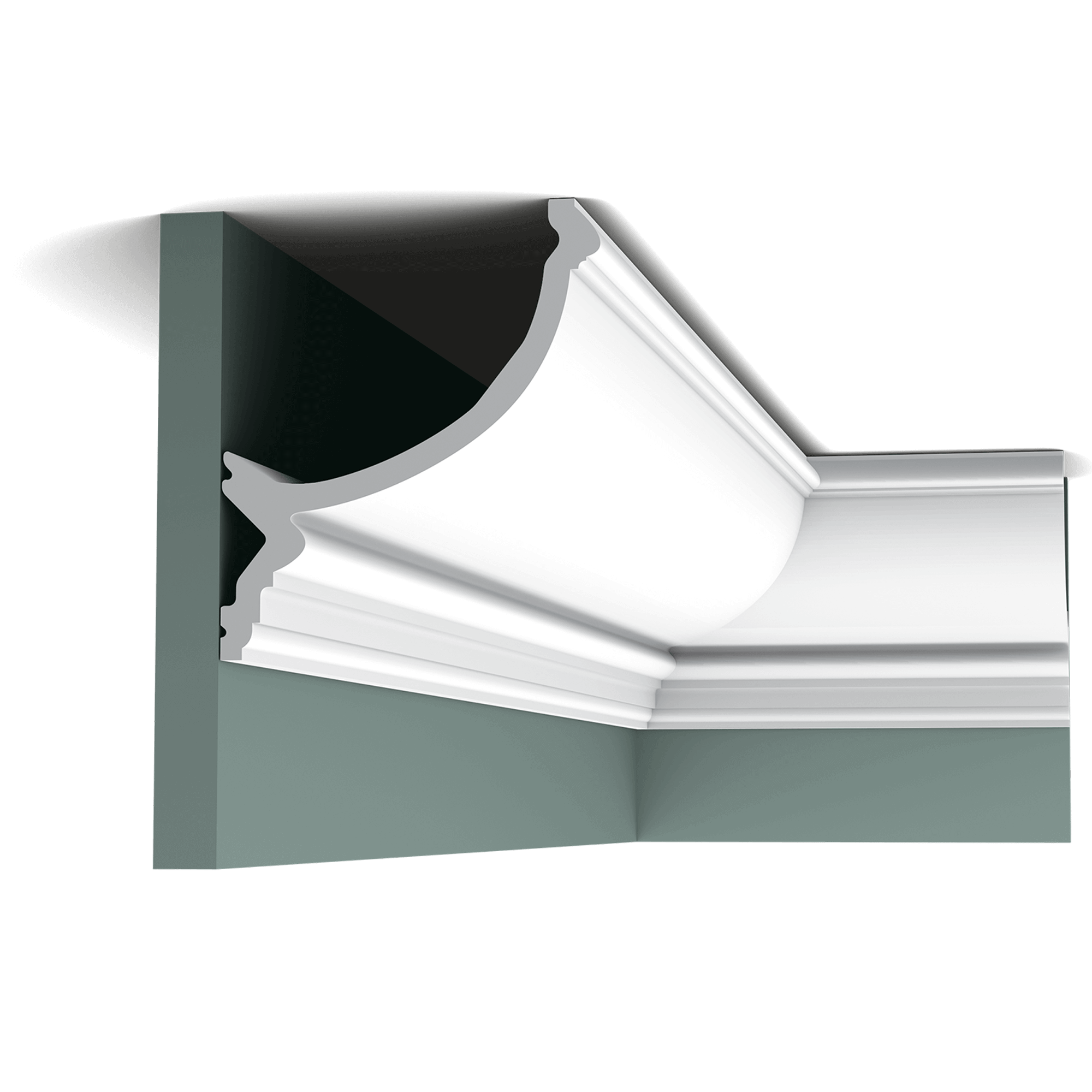 c900 cornice moulding fd13 Large Ovolo-inspired cornice moulding. Fits all types of interiors effortlessly. Installation remark: Use DecoFix Power.