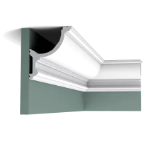 c901 cornice moulding 0ac1 Large Ovolo-inspired cornice moulding. Fits all types of interiors effortlessly. Installation remark: It is necessary to screw this profile on the wall.