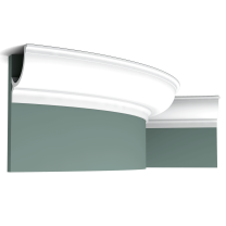 c902f cornice moulding 87a8 Flexible version of the C902. Smaller Ovolo-inspired cornice moulding. Fits all types of interiors effortlessly. Thanks to its Flex technology, curved walls and surfaces are no problem. Installation remark: It is necessary to screw this profile on the wall. Flex Radius: R min = 600 cm