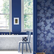 Interior paint Little Greene color blue Smalt (255).