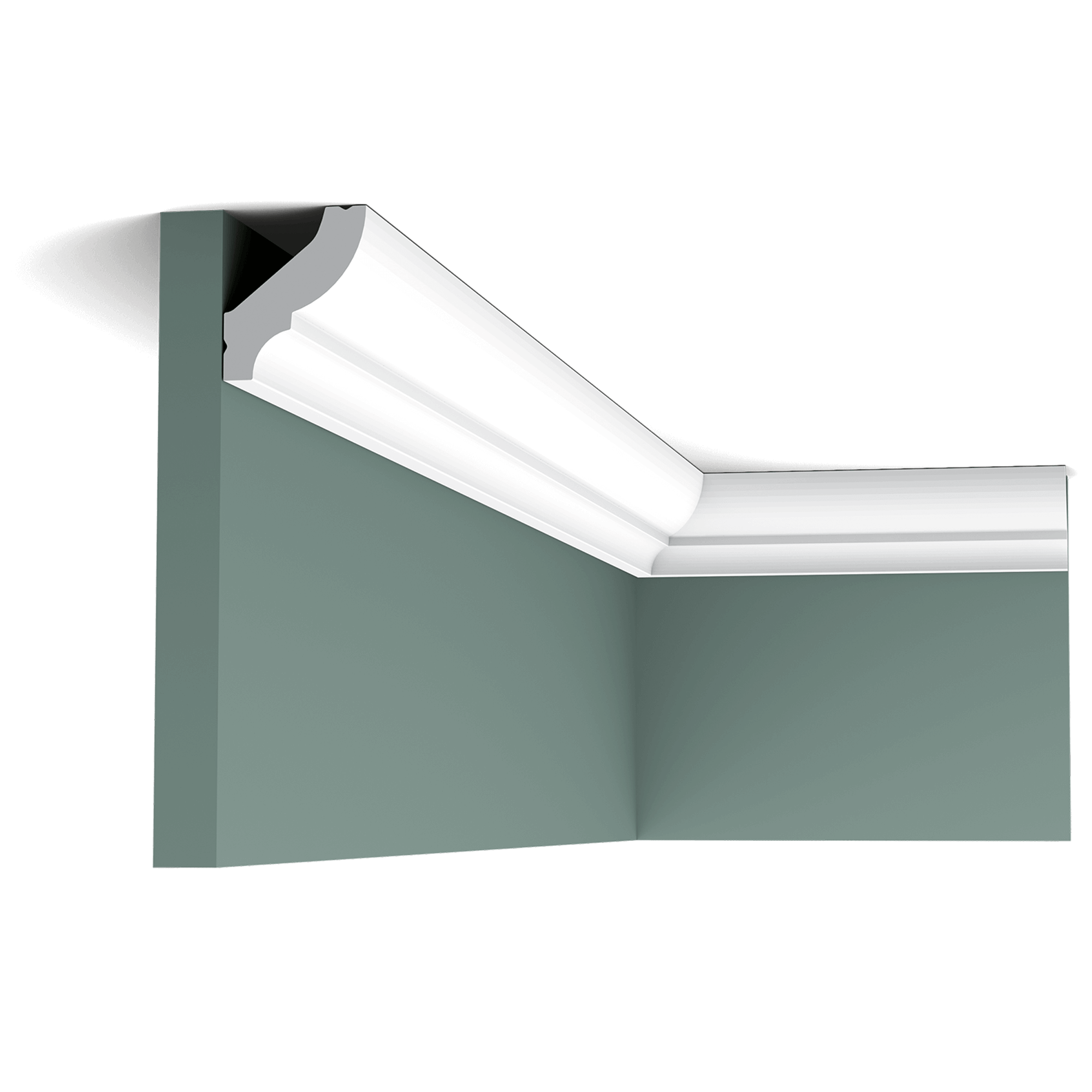 cb501 cornice moulding cc2a Simple basic profile with graceful curves. Fits any decorating style seamlessly.