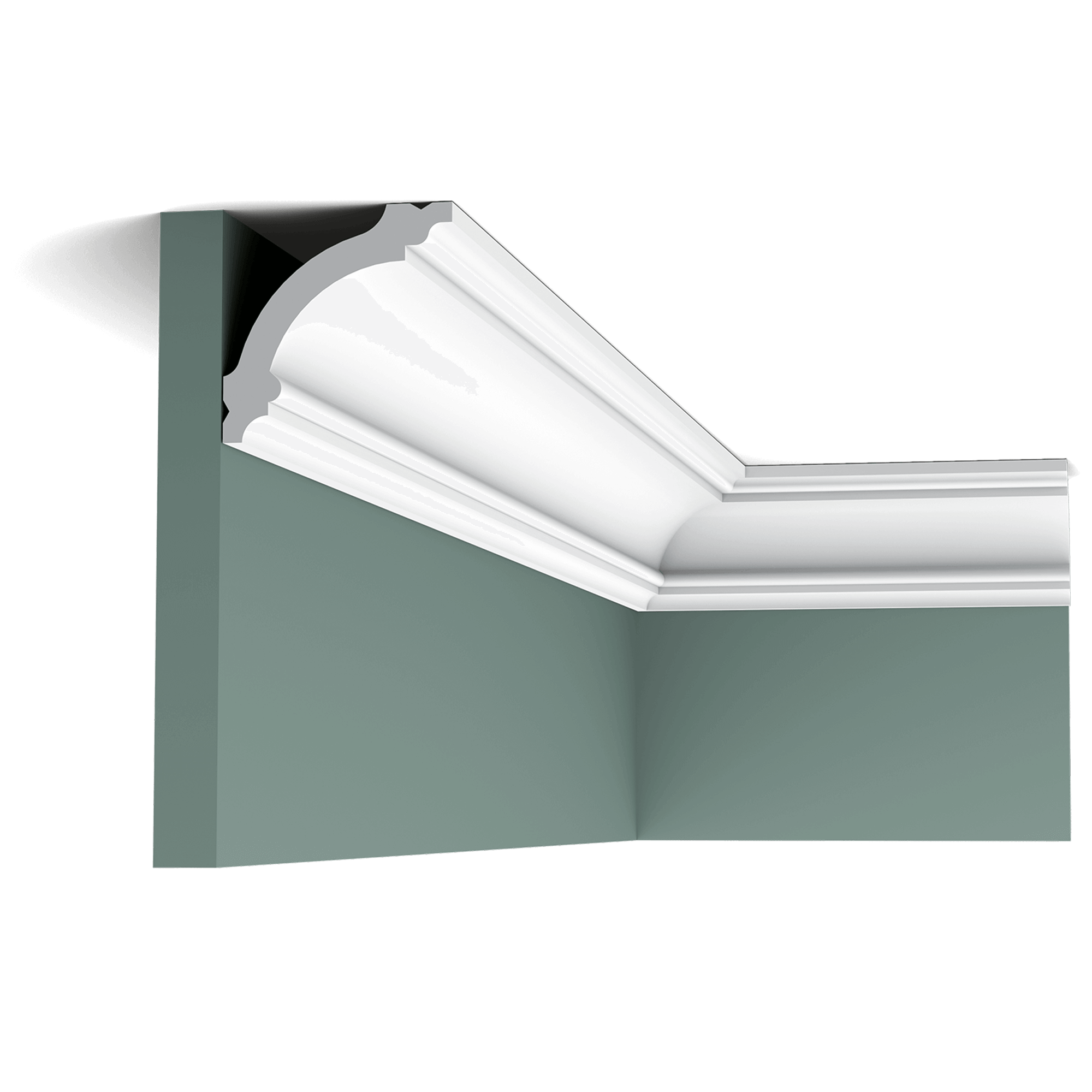 cb511 cornice moulding 2f01 Classic cornice moulding with linear design above and below.