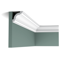 cx124 cornice moulding 87e1 This classic cornice moulding with elegant curves creates a neat transition from wall to ceiling.