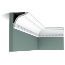 cx129 cornice moulding 93cf This elegant crenellated cornice moulding creates a neat transition from wall to ceiling.