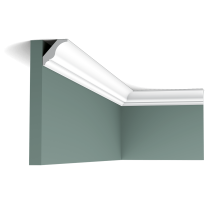 cx154 cornice moulding 701b Elegant cornice moulding with gentle curvature. Creates an elegant transition between wall and ceiling for any interior.