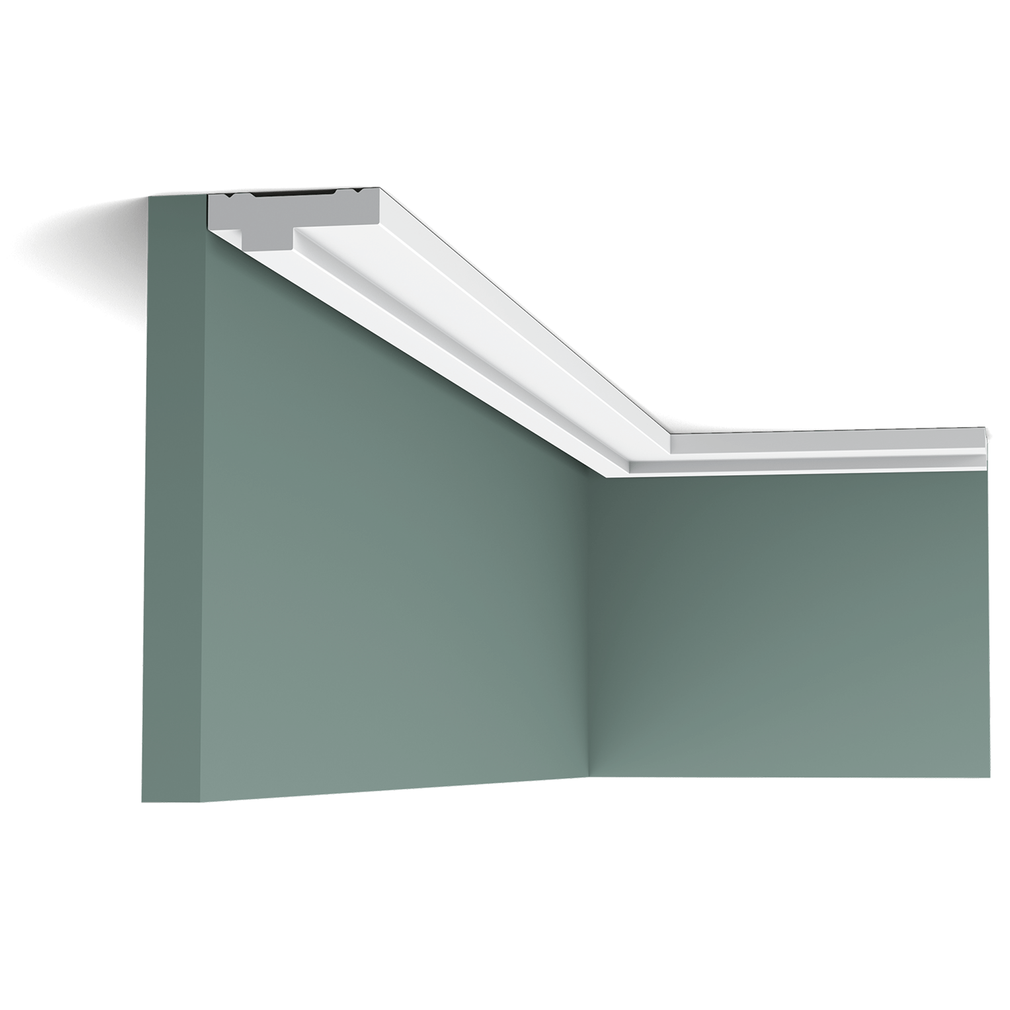 Flat cornice moulding used primarily as a border.