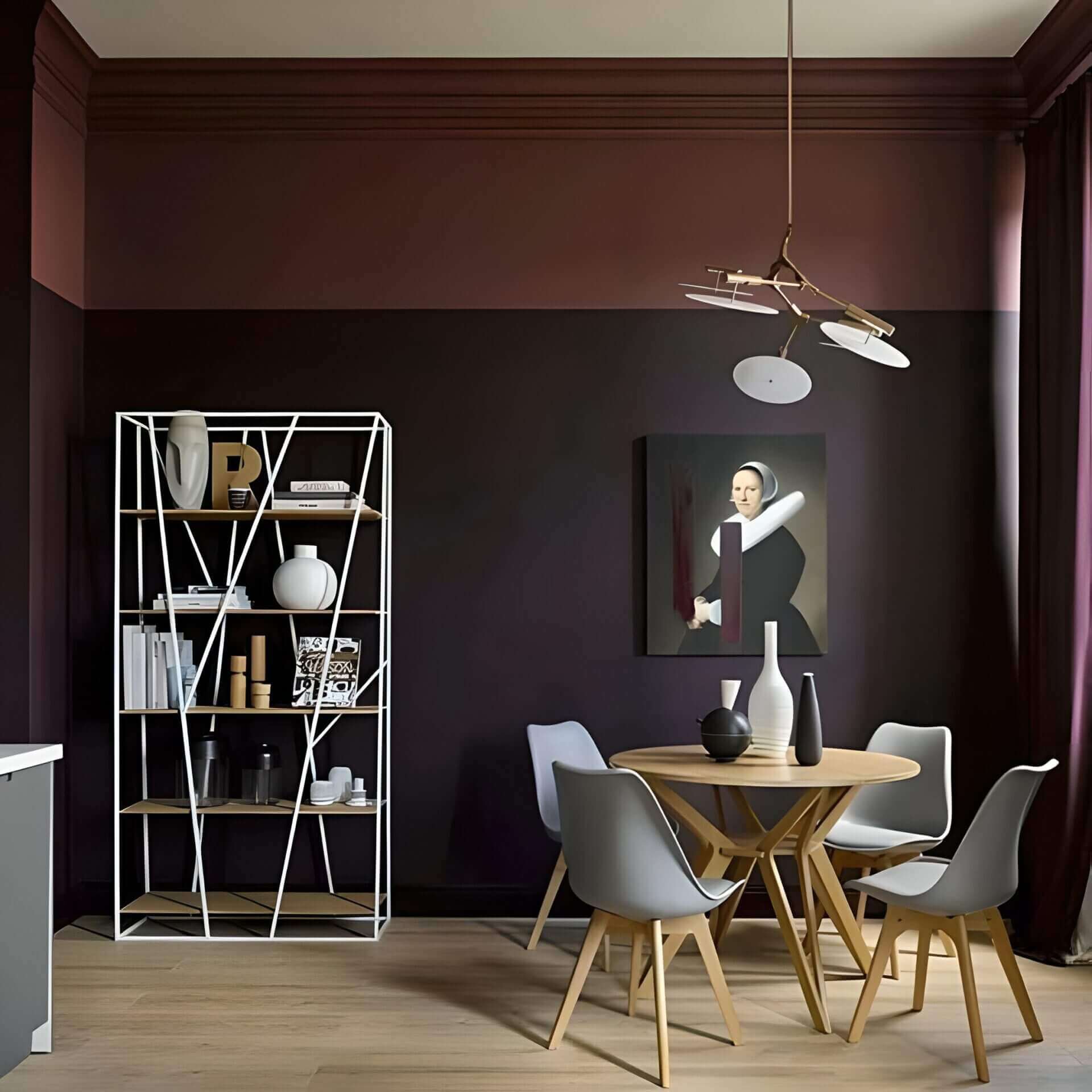 Interior paint Argile color purple Tamarin (V08).