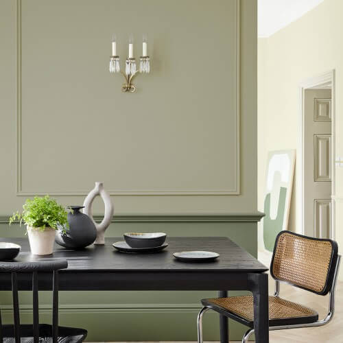 Interior paint Little Greene color green Green Stone Pale (268).