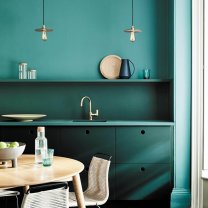 Interior paint Little Greene color blue Harley Green (312).