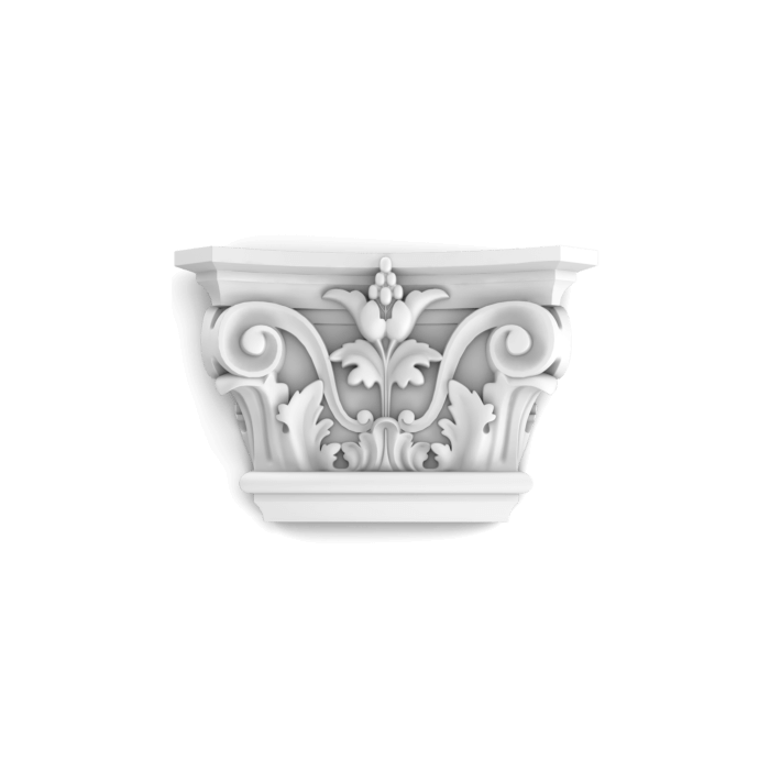 main img 90 Small Corinthian capital for pilasters embellished with acanthus leaves and scrolls.