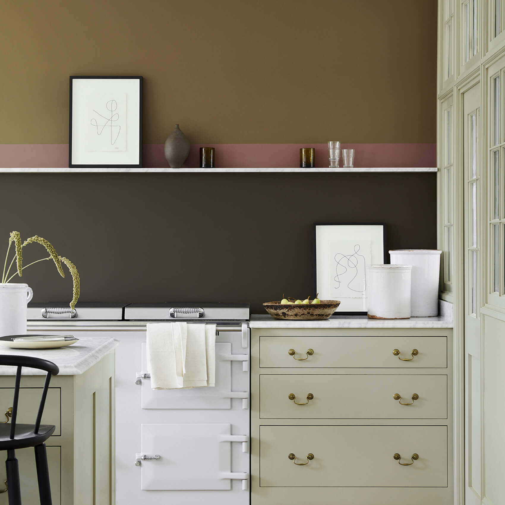 Interior paint Little Greene color neutral Nether Red (315).
