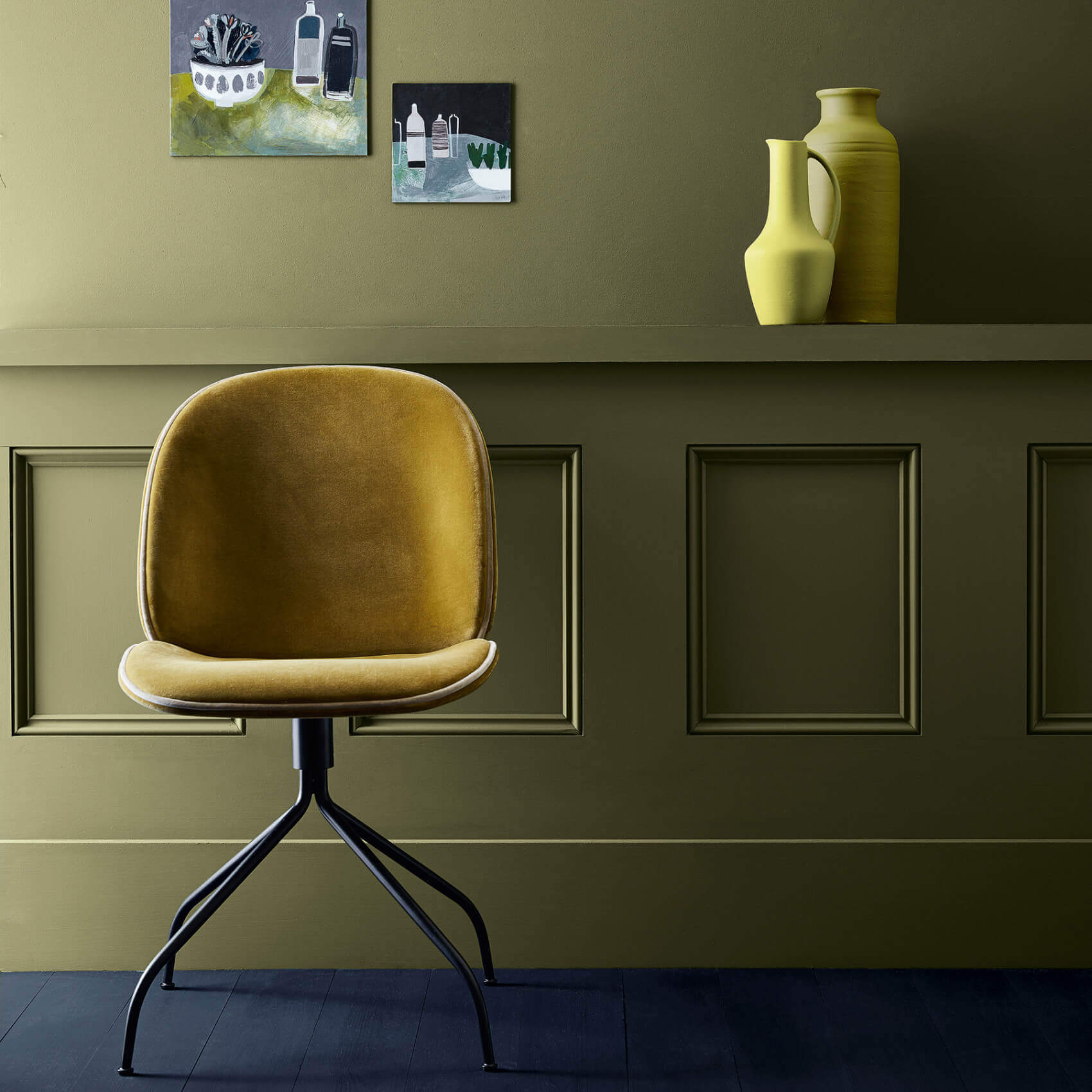 Interior paint Little Greene color green Olive Colour (72).