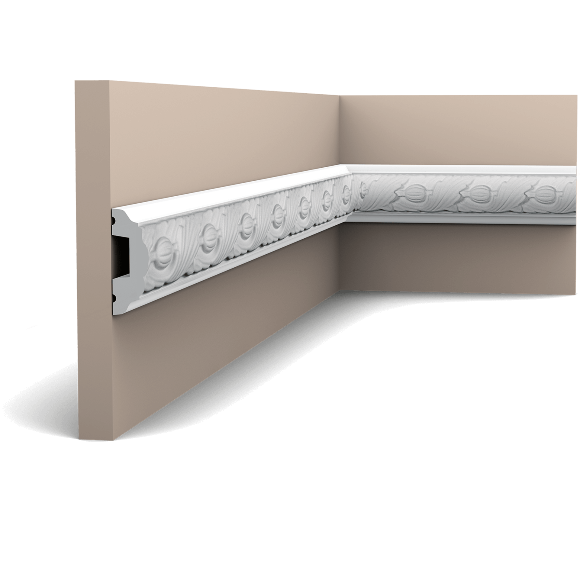 p1020 panel moulding f165 Panel moulding embellished with acanthus leaves and almonds. This profile provides some nice detail and is suitable for use in both classic and modern interiors. Combine it with P101A.