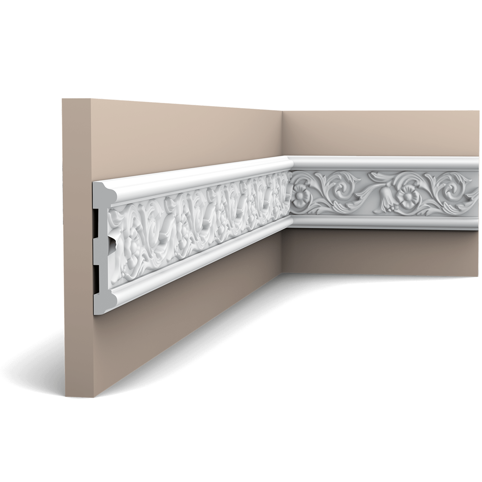 p7020 panel moulding 2a44 Panel moulding with ornate foliage design. Effective in both classic and modern interiors.