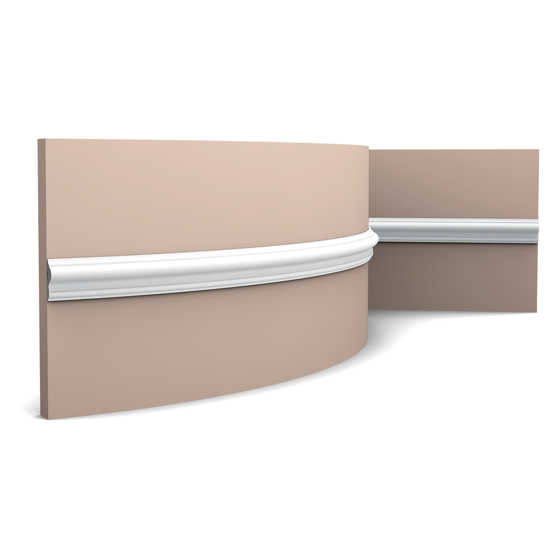 Flexible version of PX201. Add subtle sophistication to your space with this classic, elegantly curved panel moulding. Complete the space with other products from the HERITAGE family. Flex Radius: R min = 30 cm, R* min = 80 cm