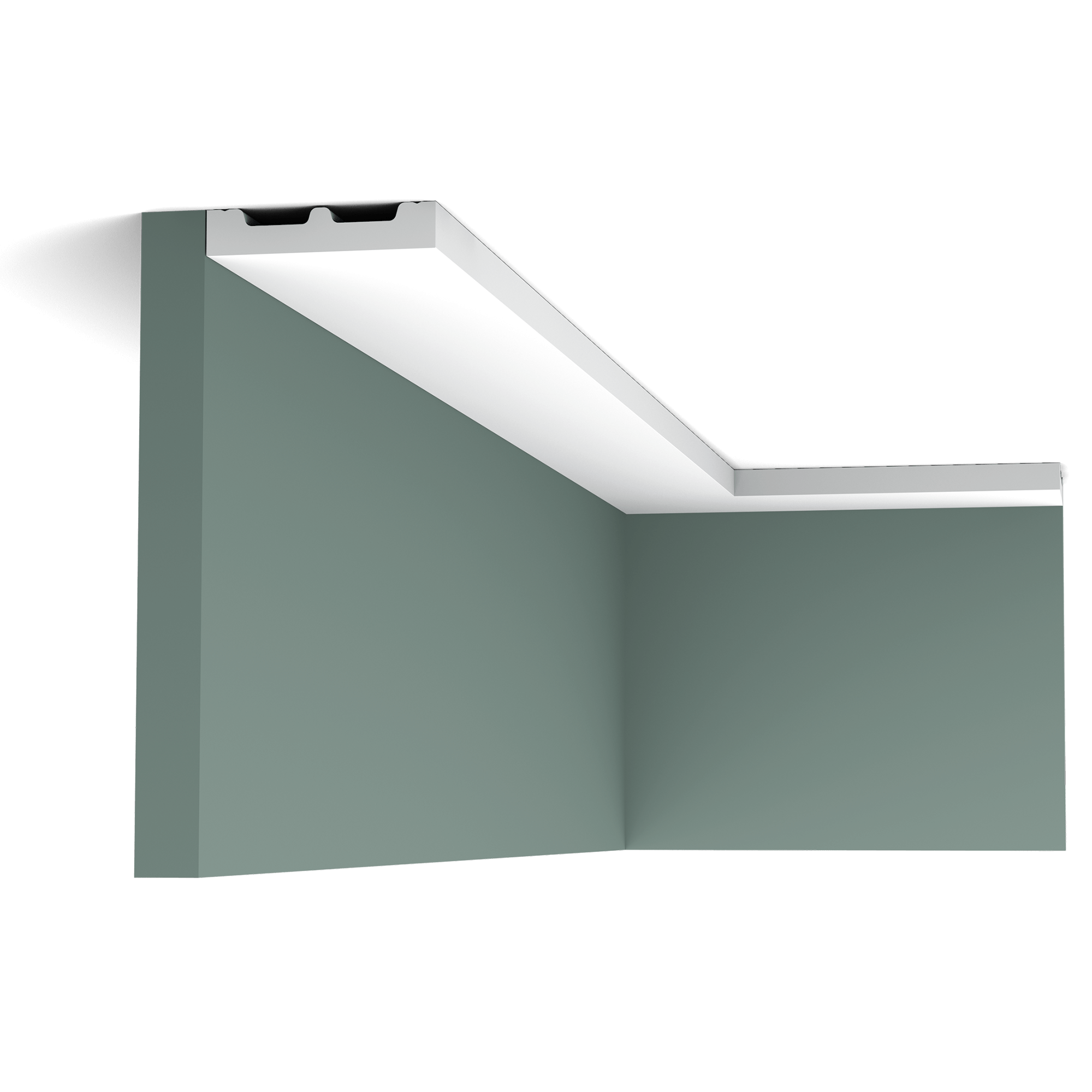 Our simplest cornice moulding is part of the SQUARE family. Use this multifunctional profile to fit your entire home with the same cornice moulding. All you need to do is select the correct size to fit your space.
