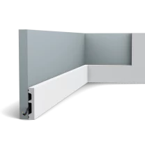 sx157 skirting 4298 Our simplest skirting board is part of the SQUARE family. Use this multifunctional profile to fit your entire home with the same skirting board. All you need to do is select the correct size to fit your space.