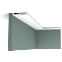 sx163 c 2000x2000 53b0 This large, simple cornice moulding is part of the SQUARE family. Use this multifunctional profile to fit your entire home with the same skirting board. All you need to do is select the correct size to fit your space.