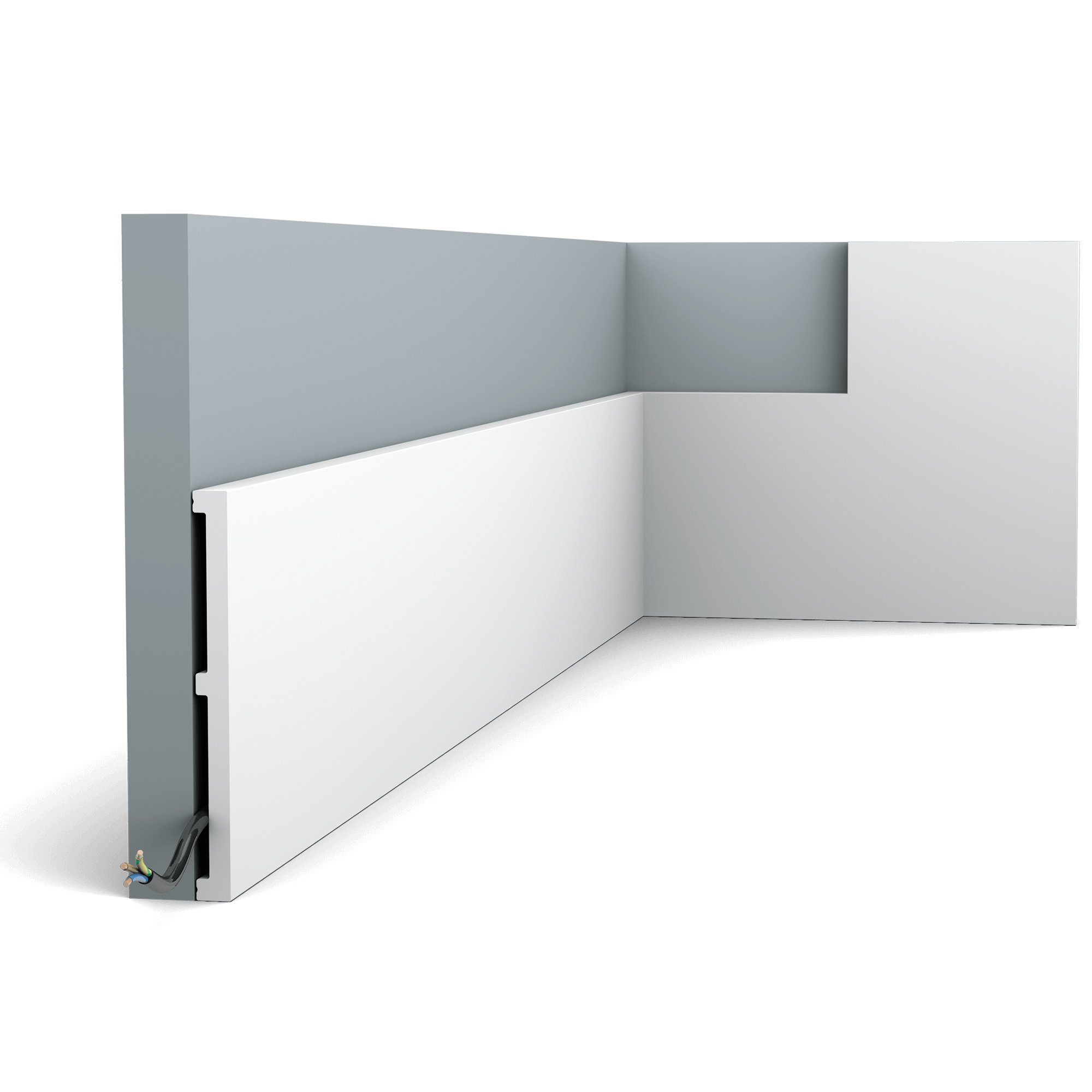 This simple skirting board is the largest in the SQUARE family. Use this multifunctional profile to fit your entire home with the same skirting board. All you need to do is select the correct size to fit your space.