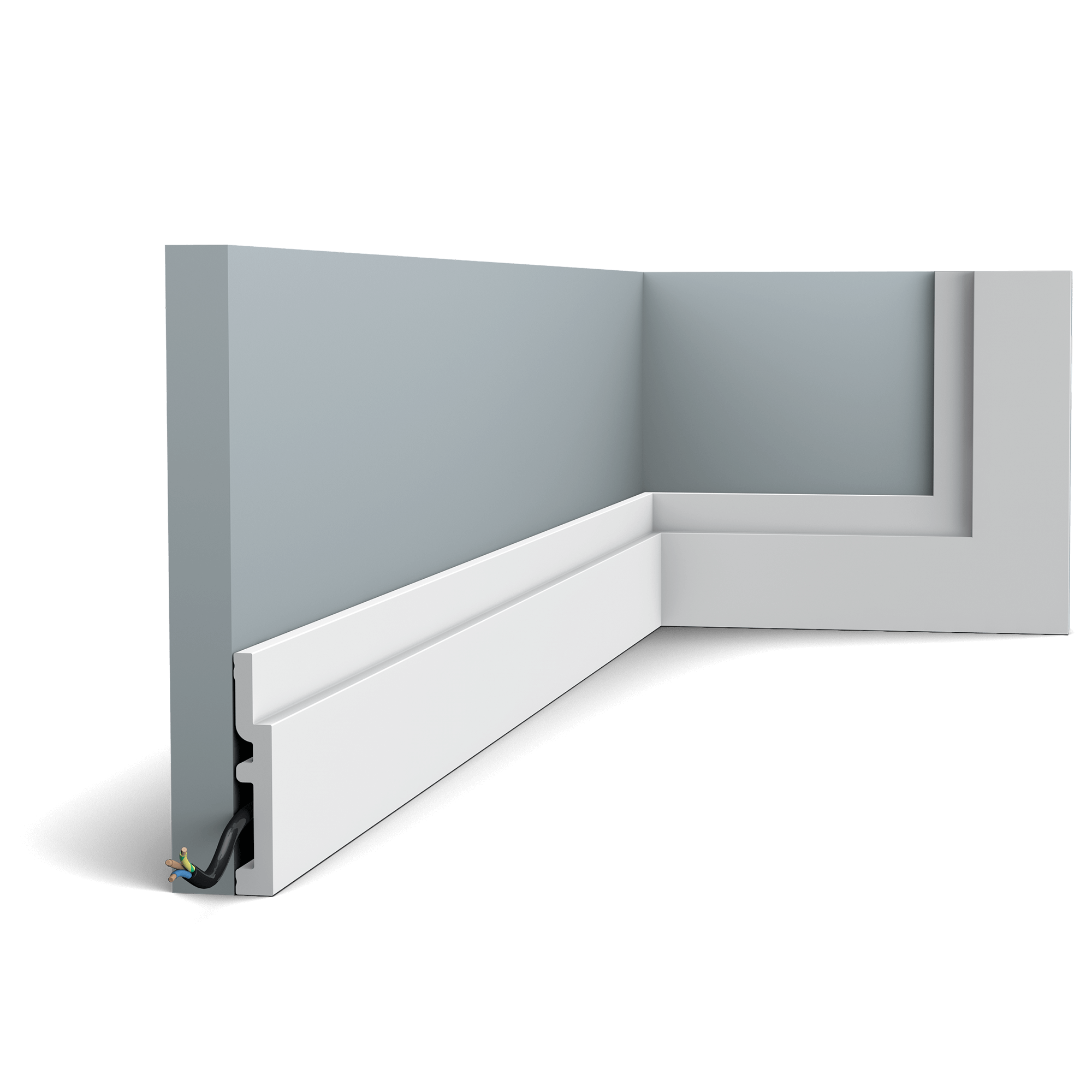 The pure shape and perfect proportions of this smallest High Line skirting board create an ideal transition between floor and wall. Whichever style of interior you have.