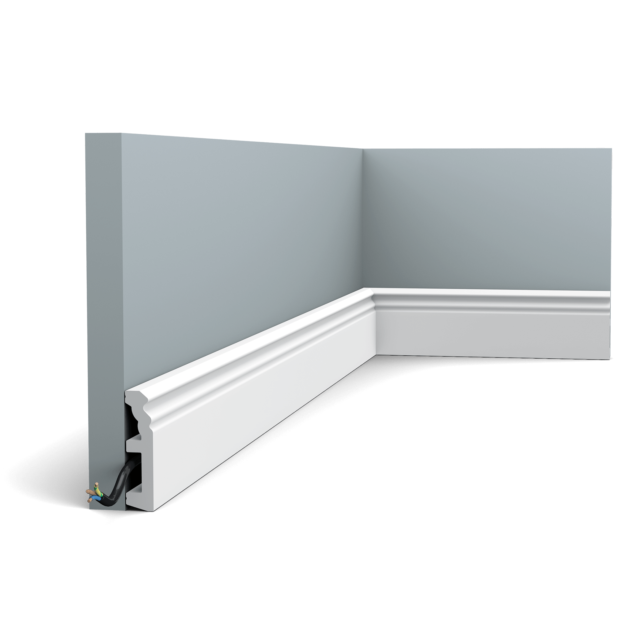 The SX195 HAMBURG is a timeless skirting board. Its unique shape with a rich history provides your wall with an elegant finish.