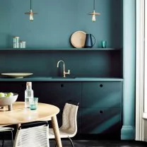 Interior paint Little Greene color blue Tea with Florence (310).