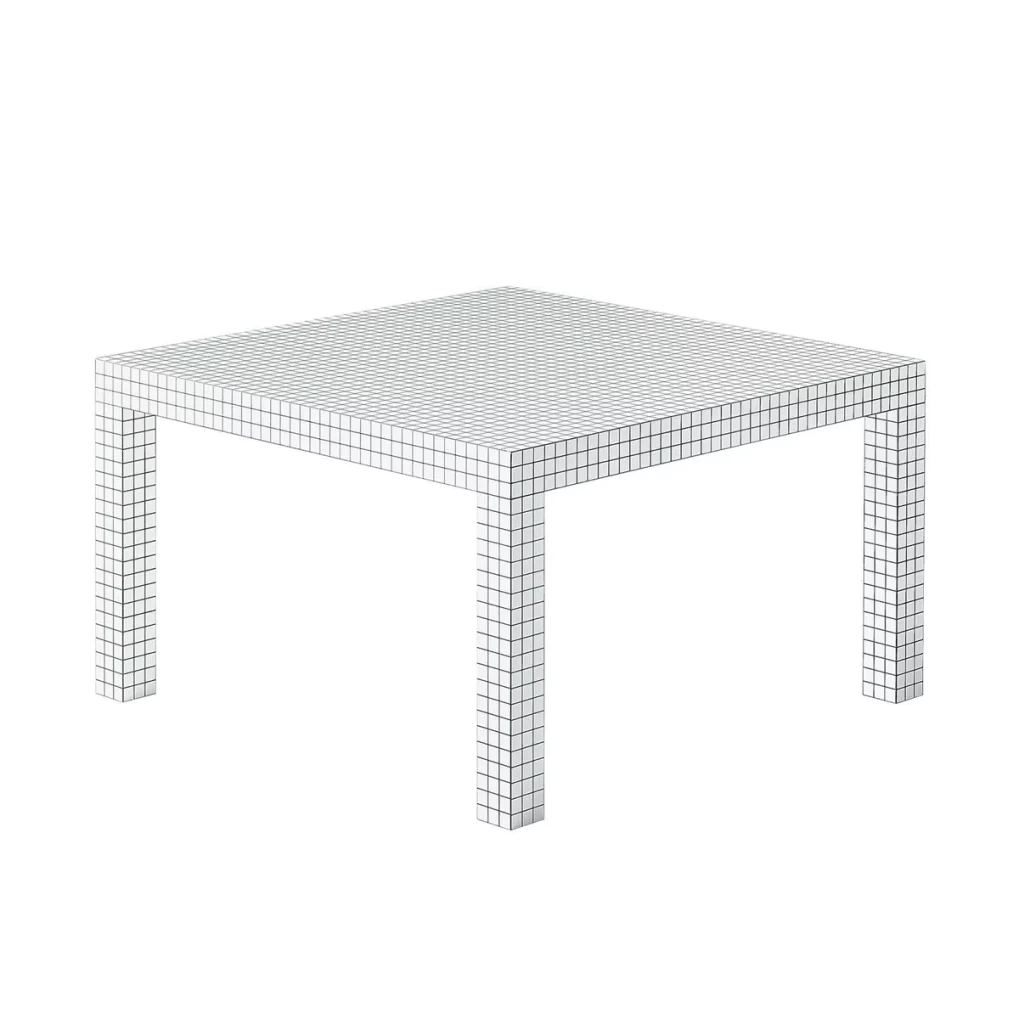 Interior paint Zanotta  Quaderna 2600 Table.