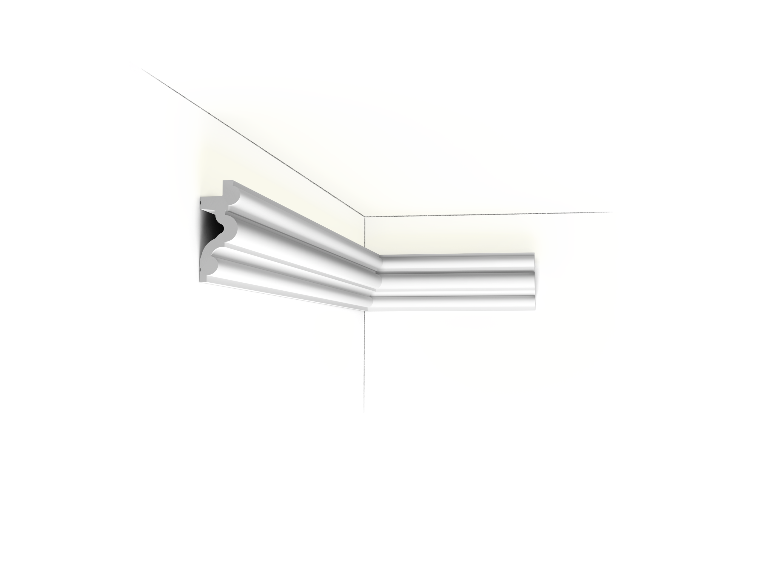 c324 il trans scaled This fragmented cornice with LED option is unique in its design and fits our other Autoire profiles (W120, W121, P4025).