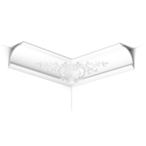 c338b c This stately cornice moulding is based on the C338, but further embellished with graceful decorative curlicues. Installation remark: It is necessary to screw this profile on the wall.