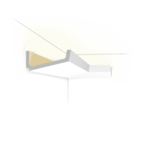 c352 il trans Indirect lighting is great as mood lighting. This profile provides an unexpected floating effect thanks to the delicate shadow line. Designed by Jacques Vergracht. Installation remark: It is necessary to screw this profile on the wall.