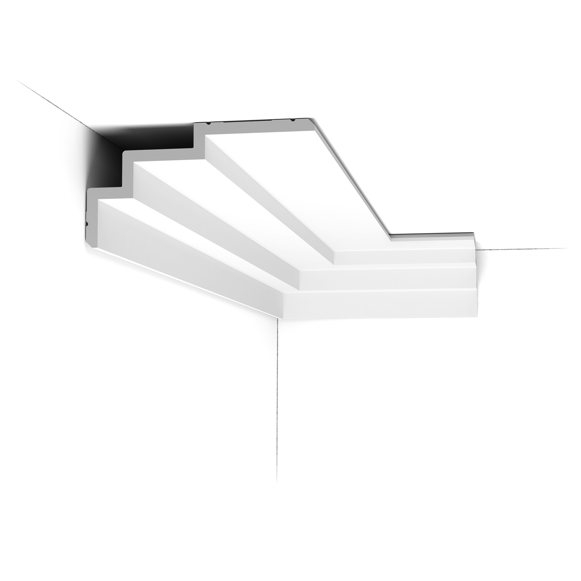 c392 c A clean, modern profile from the Steps range. The angled corners above and below provide additional subtle shadow lines. Designed by Orio Tonini.