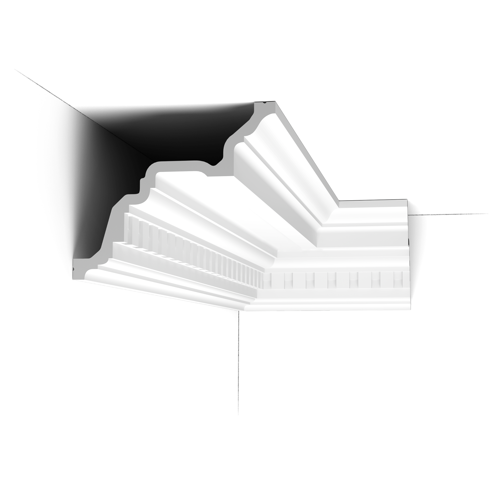 c422 c Large, classic crenellated cornice moulding. Adds instant sophistication to any interior.