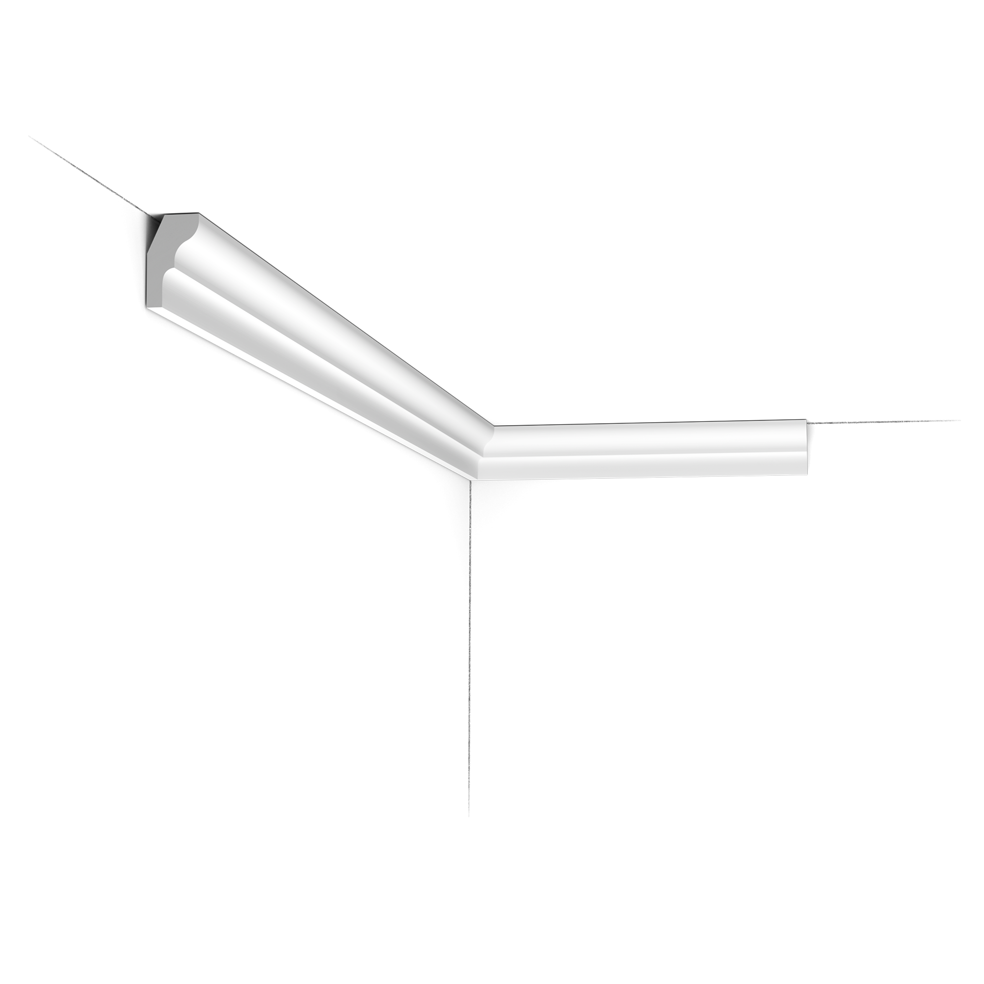 This restrained, classic cornice moulding creates an unobtrusive transition from wall to ceiling.