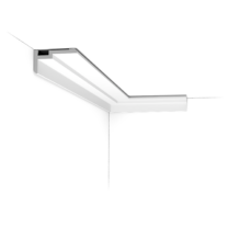 cx197 c Based on the iconic CX190 U-profile, the U-STEPS take on different shapes with ease. With a limited number of decorative mouldings, you can bring walls and entire interiors to life. The results are always unique. Designed by Orio Tonini.