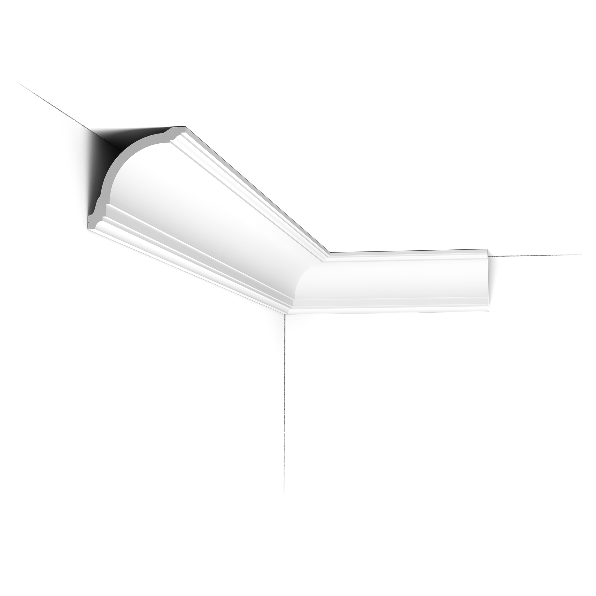 Smaller version of CX106. This elegant cornice moulding creates a subtle transition from wall to ceiling. This bestseller fits a variety of interiors.